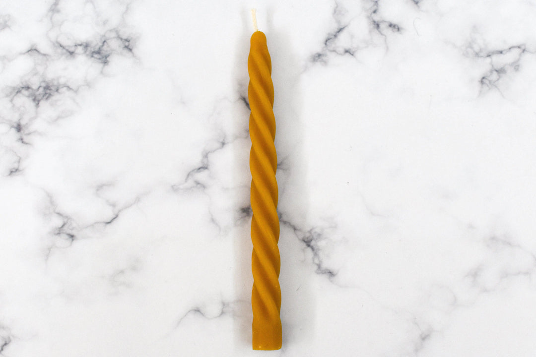 Beeswax Twisted Taper Candle 