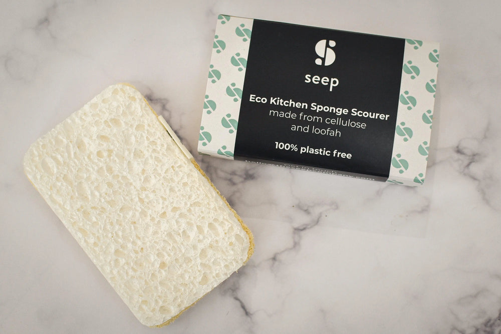 Compostable Sponge with Loofah Scourer by Seep 