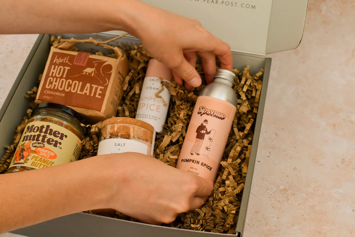 Pumpkin spice autumn gift box contents from Pear Post
