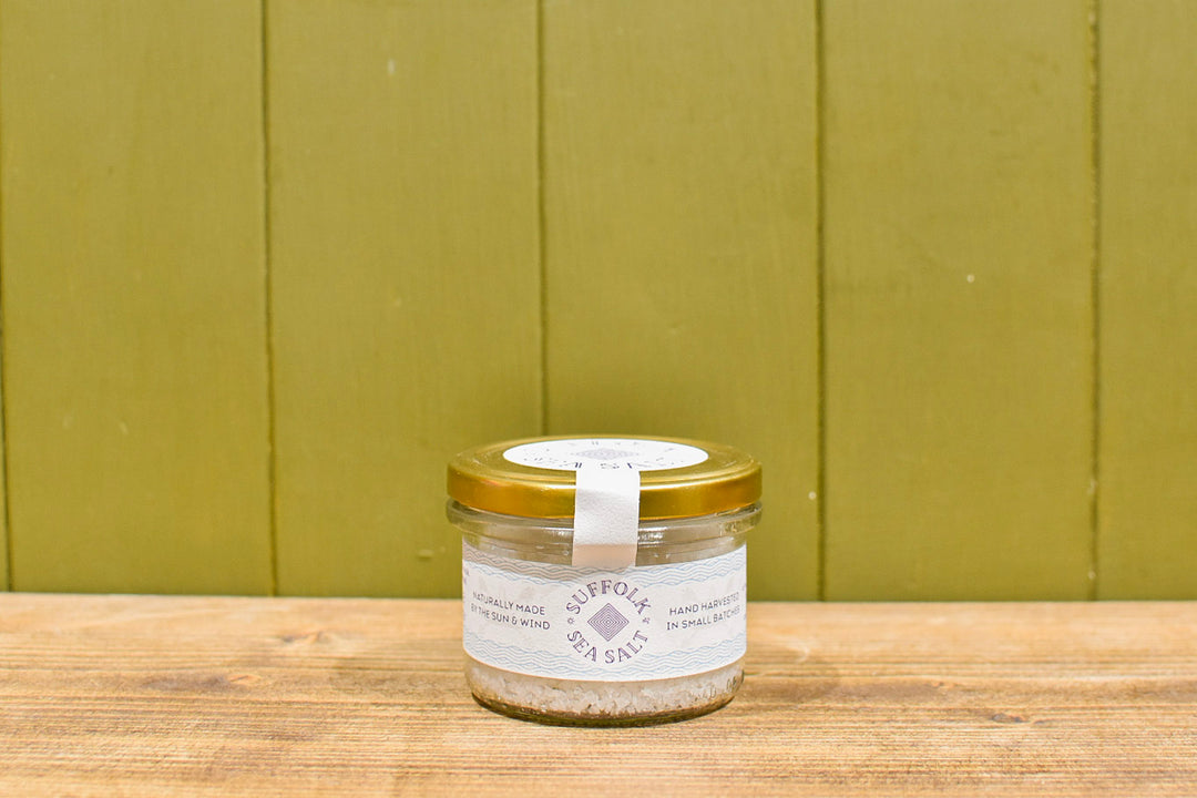 140g glass jar of Pure Suffolk Sea Salt