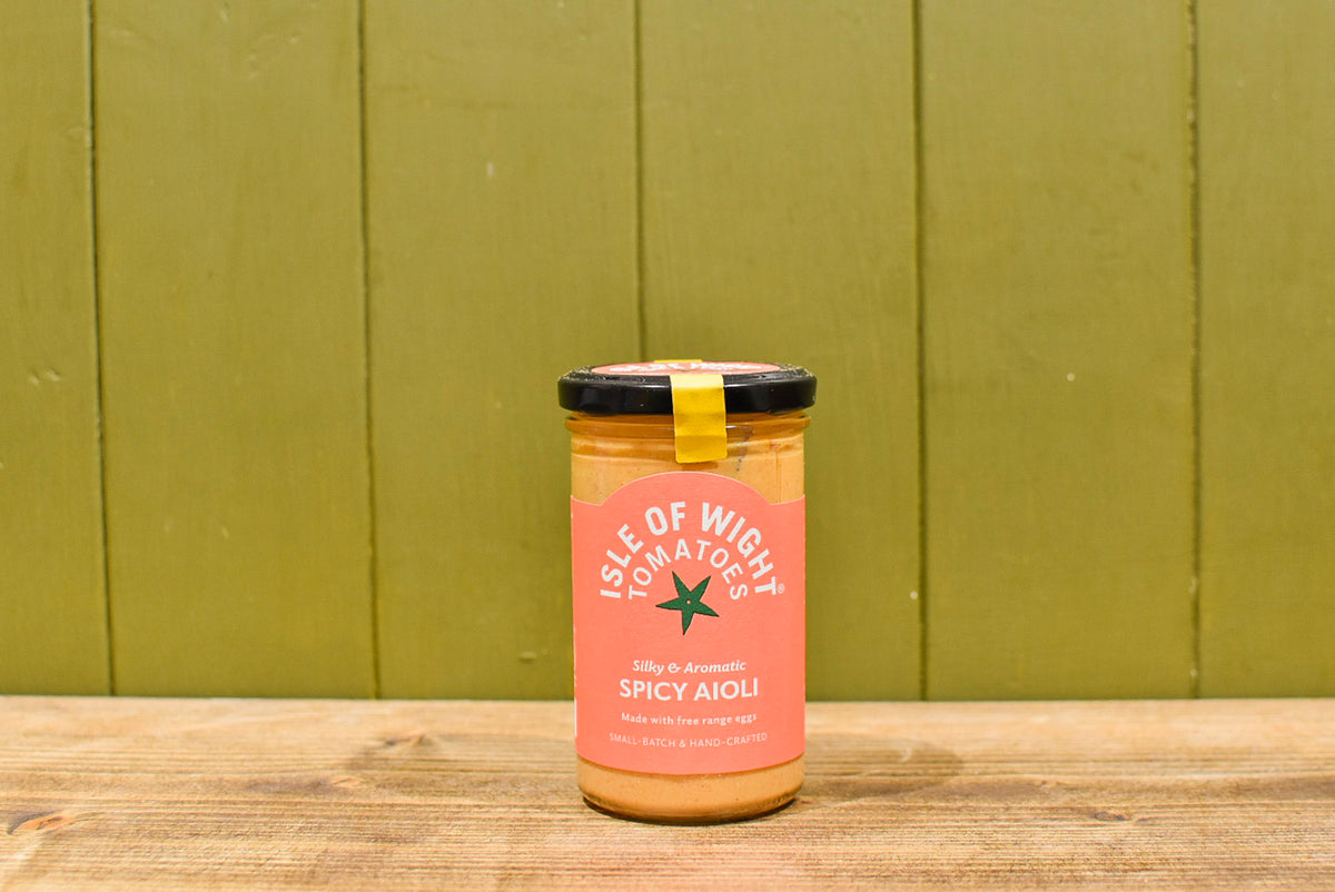 Jar of Isle of Wight Tomatoes Spicy Aioli 220g