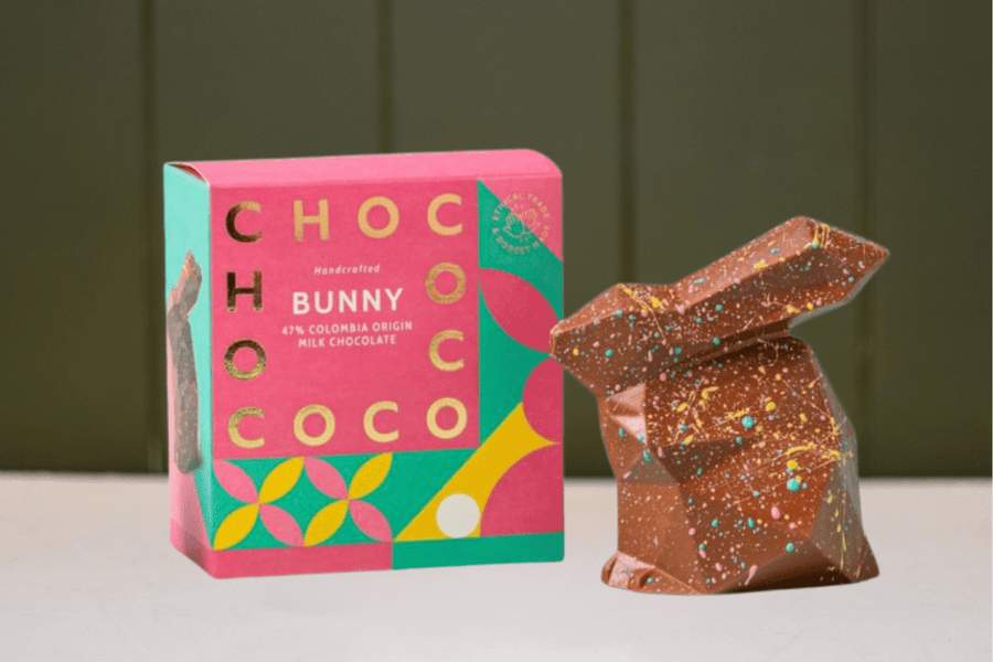 47% Colombia Origin Milk Chocolate Easter Bunny - Chococo