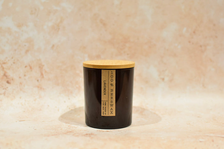 Pear Post Beeswax Candle In Glass Jar
