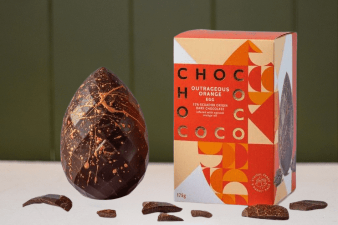 72% Dark Chocolate Orange Easter Egg - Chococo