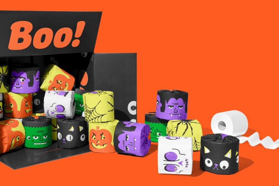 Spooky Edition Bamboo Toilet Paper - Single Roll | Who Gives A Crap