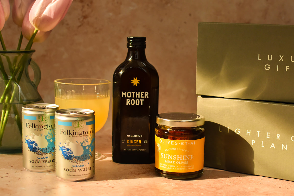 A Pear Post gift box packed with plastic-free products from independent UK makers