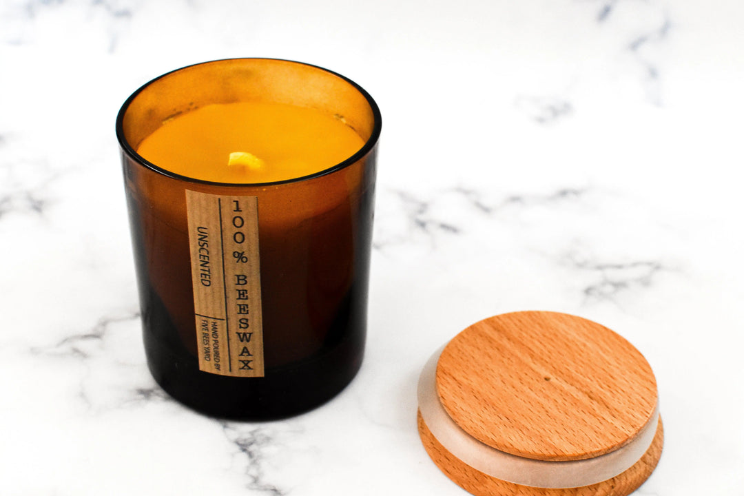 Beeswax Candle In Glass Jar