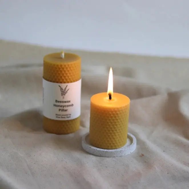 Beeswax Honeycomb Pillar Candles