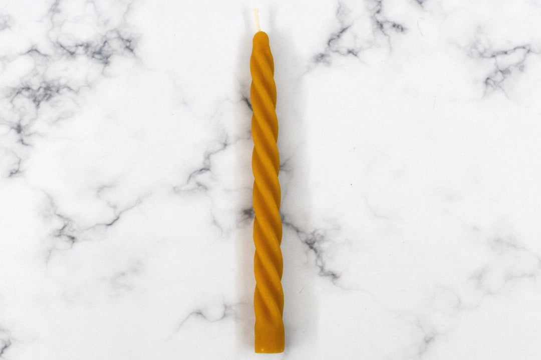 Beeswax Twisted Taper Candle