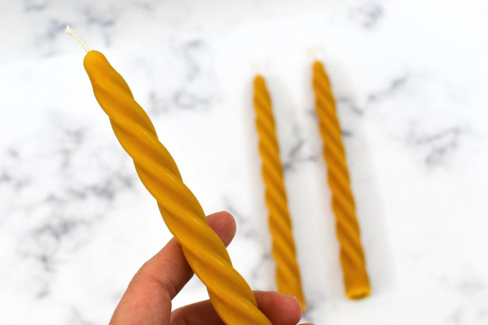 Beeswax Twisted Taper Candle