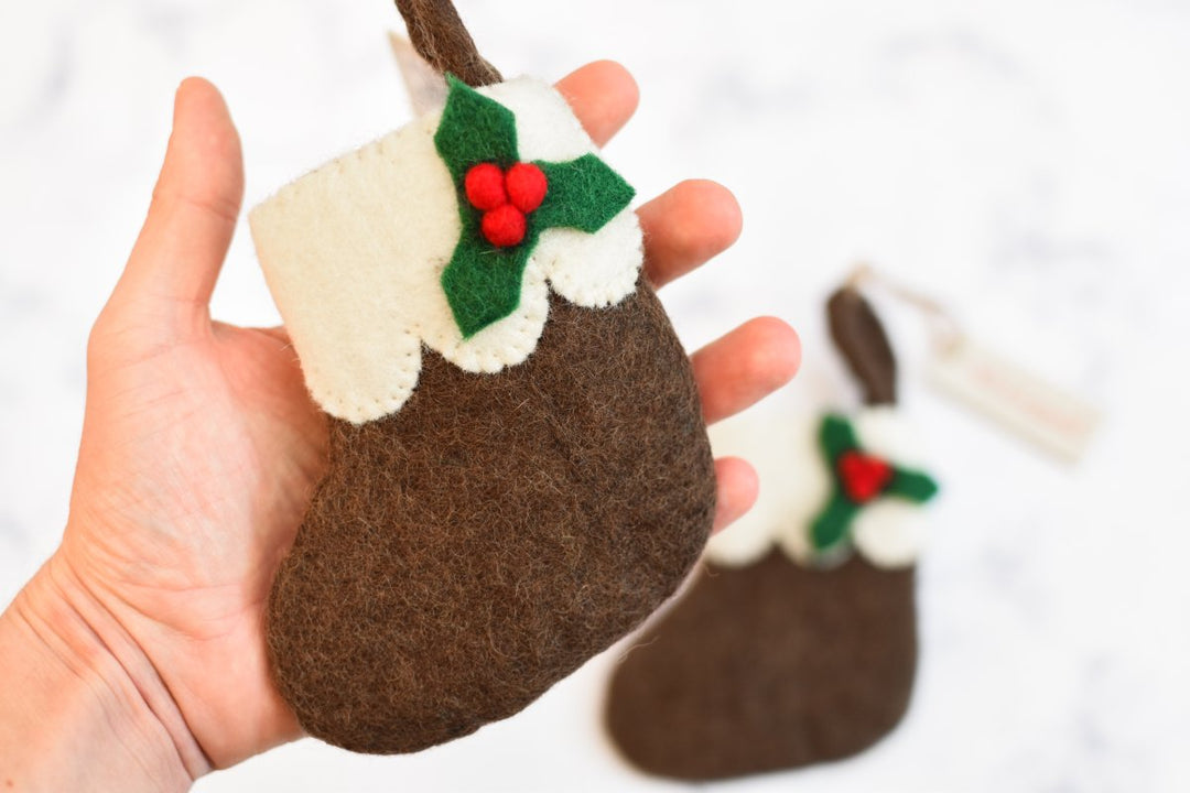 Felted Wool Christmas Hanging Decorations