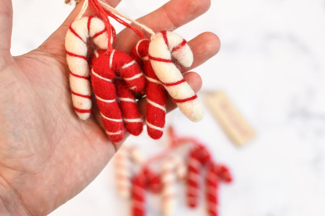 Felted Wool Christmas Hanging Decorations