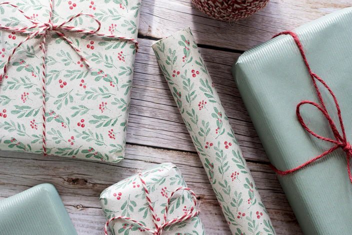 Festive Recycled Wrapping Paper - 5m Roll