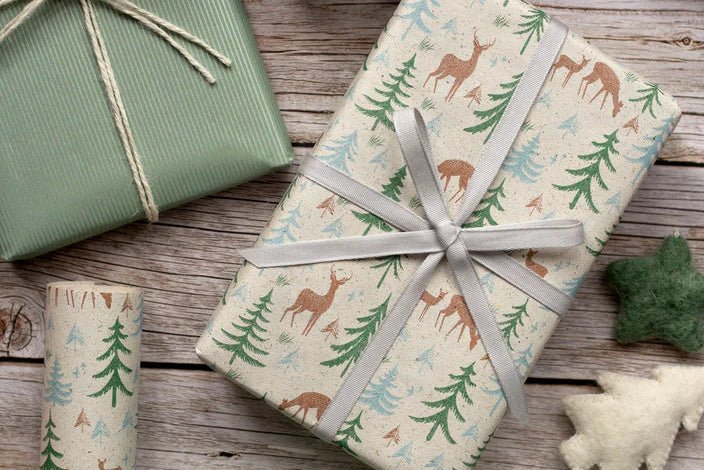 Festive Recycled Wrapping Paper - 5m Roll