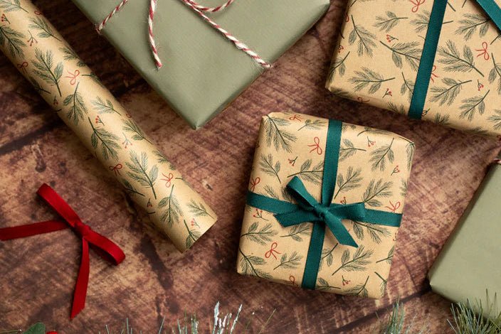 Festive Recycled Wrapping Paper - 5m Roll