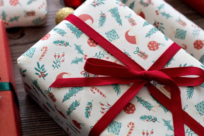 Festive Recycled Wrapping Paper - 5m Roll