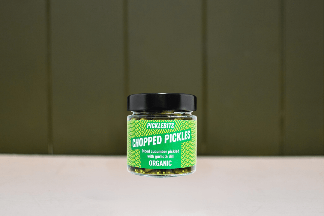 Organic Chopped Dill Pickles | Picklebits
