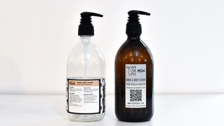 Plastic Free Hand & Body Lotion with Bottle-Green Pear Eco
