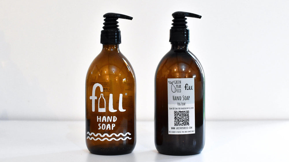 Plastic Free Hand Soap with Bottle-Green Pear Eco