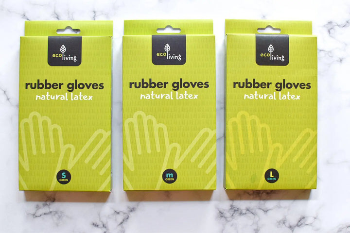 Plastic Free Natural Latex Rubber Gloves-Green Pear Eco