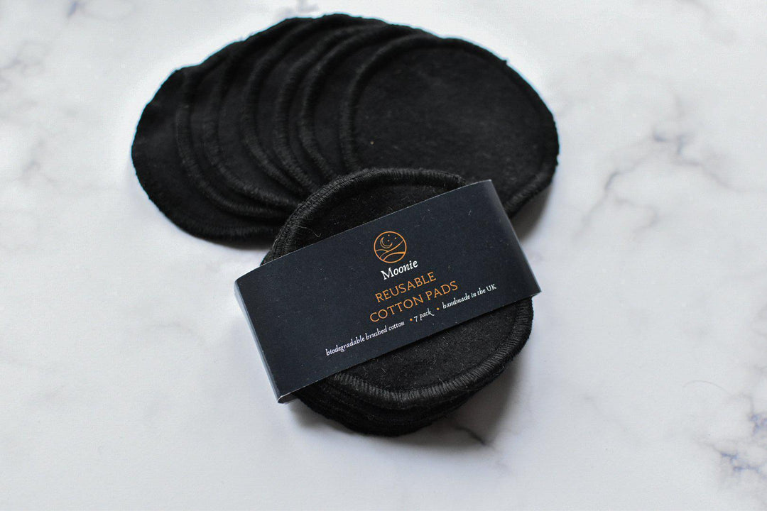 Plastic Free Reusable Make Up Remover Pads - Black-Green Pear Eco