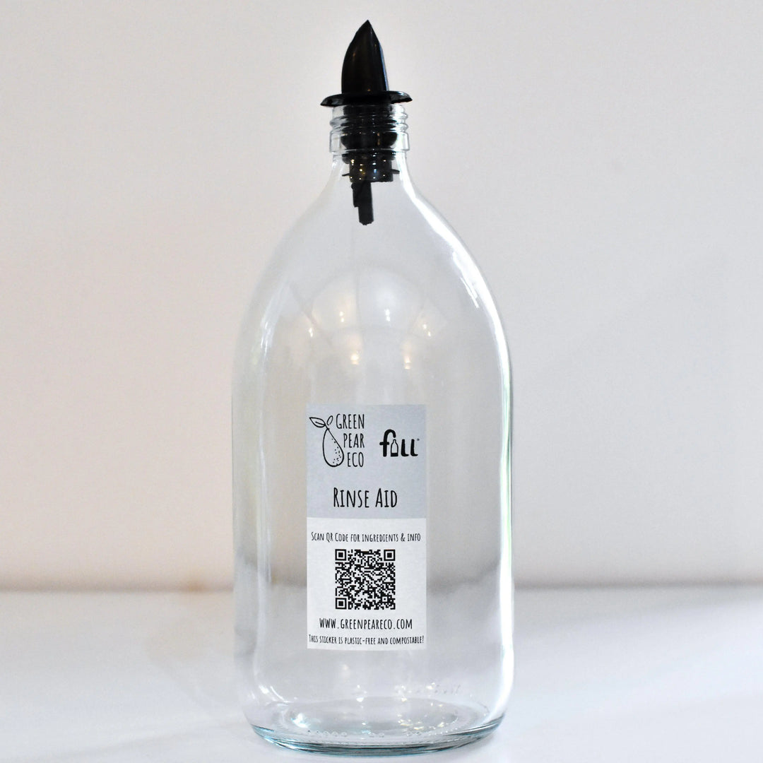 Plastic Free Rinse Aid with Bottle-Green Pear Eco