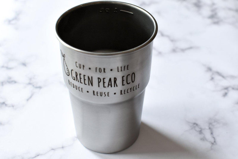 Plastic Free Steel Cups - 1 pint-Green Pear Eco