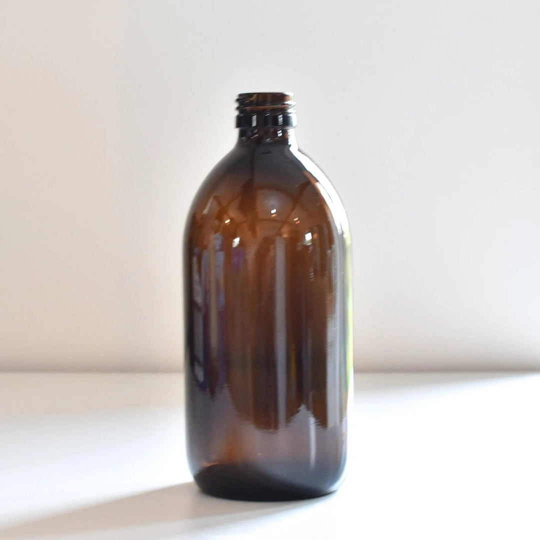 Empty Amber Glass Bottles
