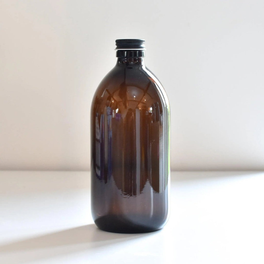 Empty Amber Glass Bottles