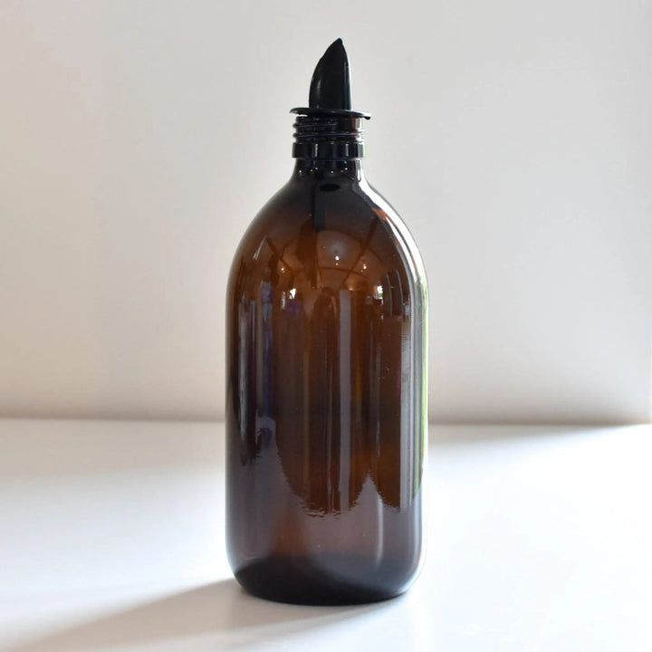 Empty Amber Glass Bottles